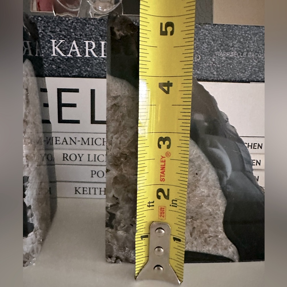 Natural Gray Agate Geode Bookends - Decorative Home Accents - Picture 12 of 13